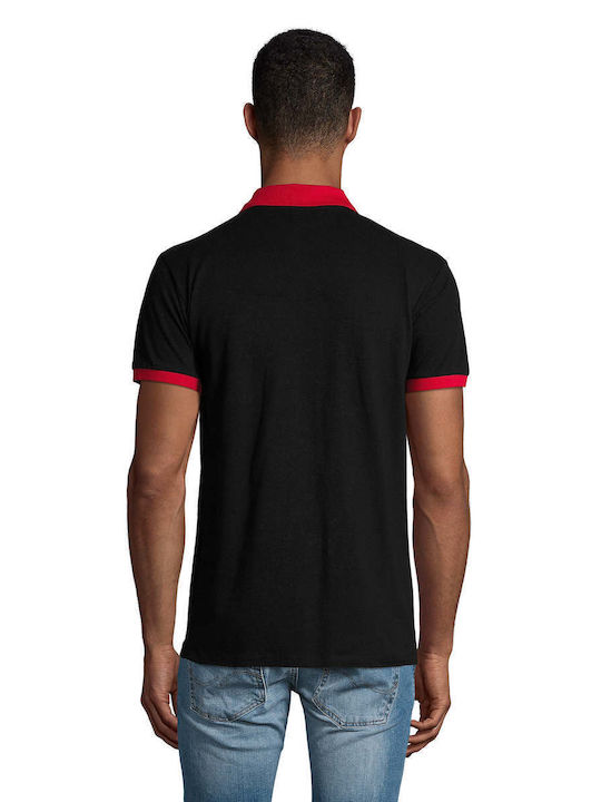 Sol's Prince Men's Short Sleeve Promotional Blouse Black/Red