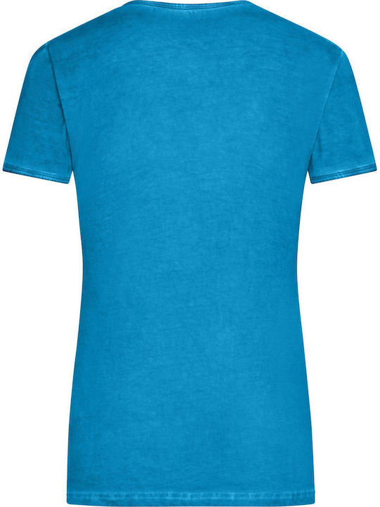 James & Nicholson Γυναικείο Διαφημιστικό T-shirt Κοντομάνικο σε Τιρκουάζ Χρώμα