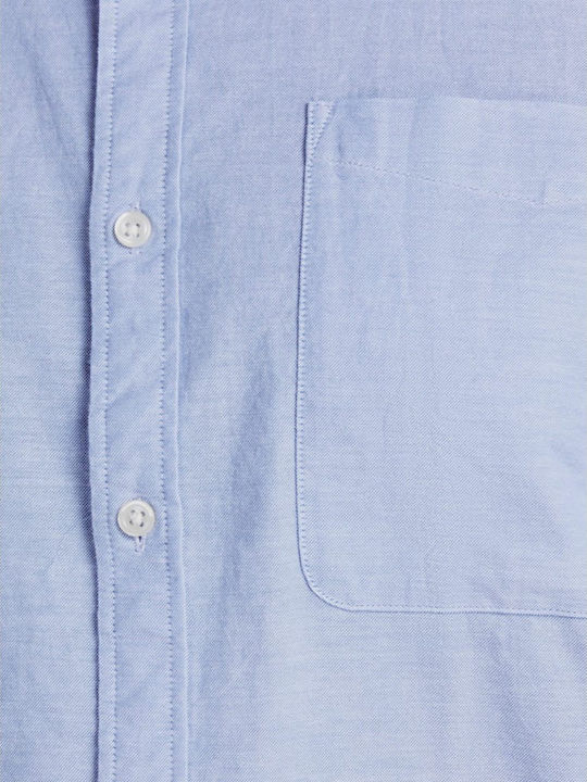 Long-sleeved Cotton Shirt Cashmere Blue
