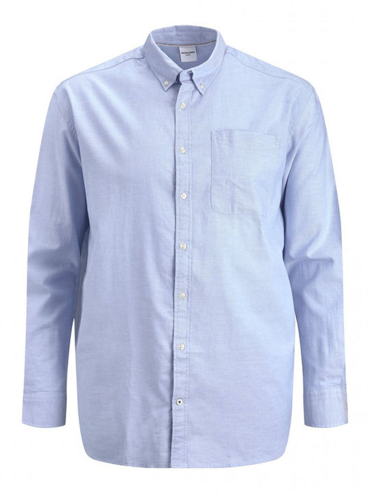 Long-sleeved Cotton Shirt Cashmere Blue