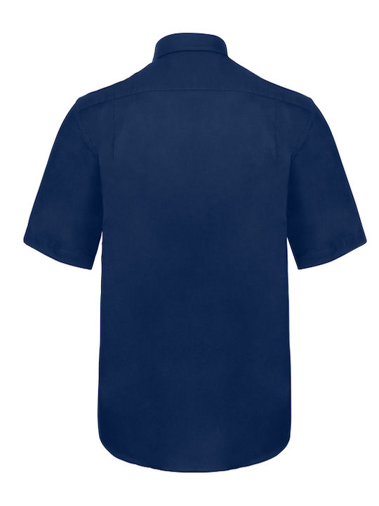 Fruit of the Loom Men's Shirt Short Sleeve Cotton Navy Blue