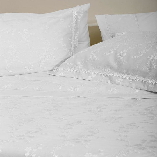 Viopros Σετ Νυφικά Σεντόνια Υπέρδιπλα 4τμχ 240x260cm Viopros Σετ Νυφικά Σεντόνια Υπέρδιπλα 4τμχ 240x260cm