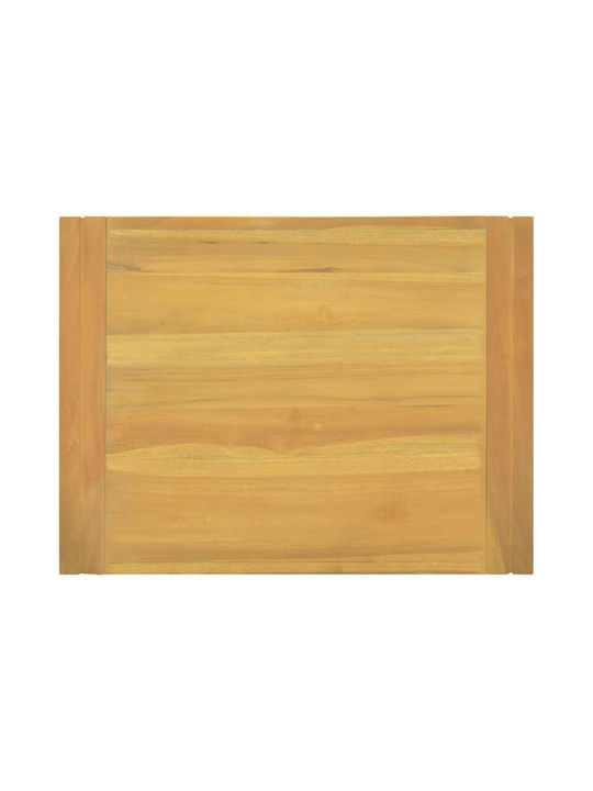 vidaXL Floor Bathroom Shelf Wooden with 2 Shelves 60x45x35cm Brown