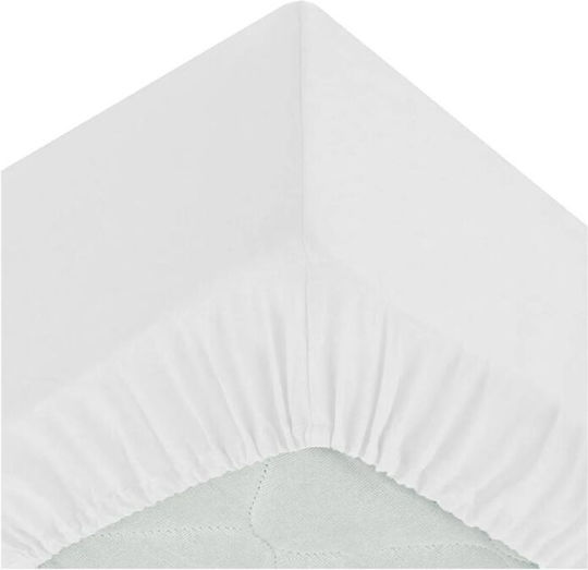 Atmosphera Cearșaf Dublu cu Elastic 140x190cm. Alb