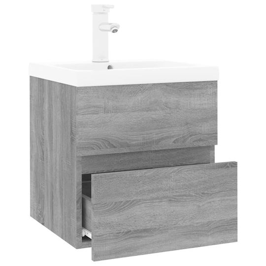 vidaXL Πάγκος με Νιπτήρα Μ41xΒ38.5xΥ45cm Γκρι Sonoma