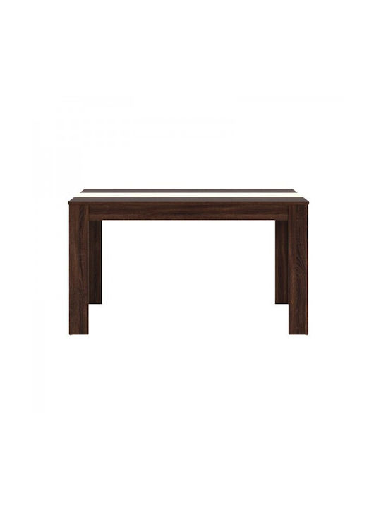 Domus Τραπέζι Τραπεζαρίας Ξύλινο Dark Sonoma / Sonoma 135x80.5x74.5εκ.