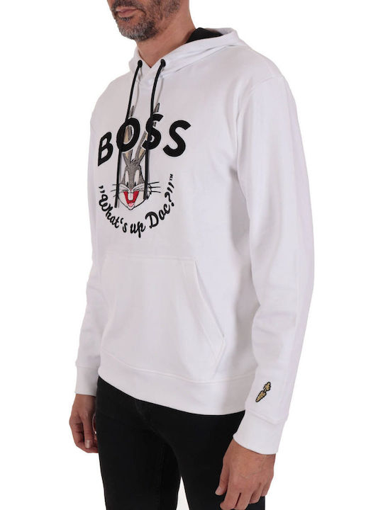 Sweatshirt with Hood White