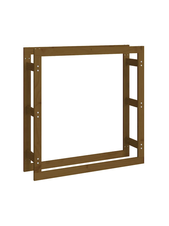 vidaXL Ξύλινο Ράφι Αποθήκευσης Ξύλων 100x25x100cm Καφέ