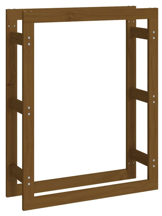 vidaXL Ξύλινο Ράφι Αποθήκευσης Ξύλων 80x25x100cm Καφέ