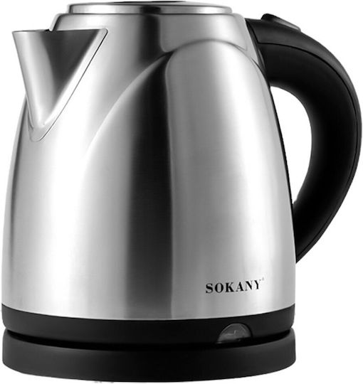 Sokany KT-S10 Електрическа Кана 1.5л 2200W Сребриста