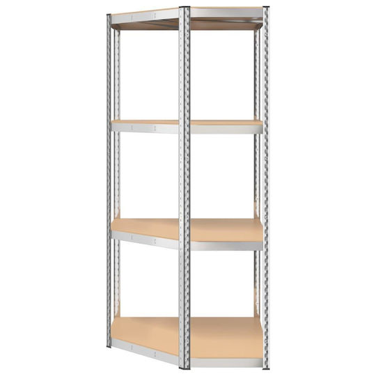 vidaXL Γωνιακή Ραφιέρα Dexion Γαλβανιζέ 75x75x160εκ. με 4 Ράφια Συνολικής Αντοχής 320kg