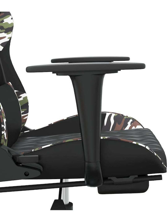vidaXL 3143774 Καρέκλα Gaming Δερματίνης με Υποπόδιο Μαύρο/Παραλλαγή