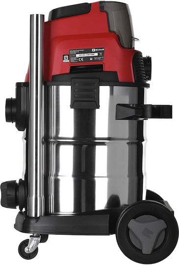 Einhell Tevc 36/25 Li Ssolo Επαναφορτιζόμενη Σκούπα Υγρών / Στερεών Χωρίς Φορτιστή και Μπαταρία με Ανοξείδωτο Κάδο 25lt
