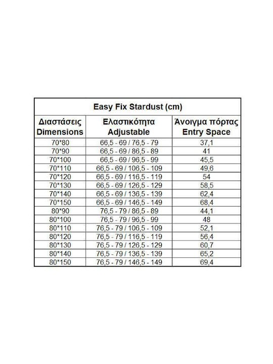 Orabella Stardust Easy Fix Кабинет Душ с Плъзгащи се Врата 110x140x190см Прозрачно стъкло Chrome