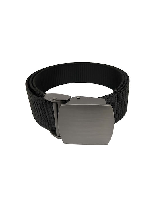 Men's Fabric Webbing Belt Wide Belt Black