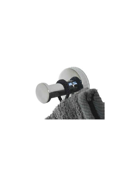 Aria Trade 967599 Single Wall-Mounted Bathroom Hook Silver