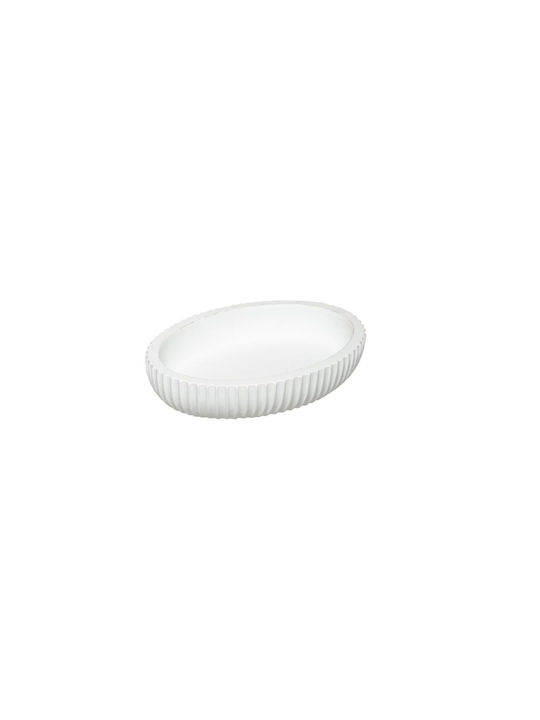 Aria Trade ΑΤ000269 Plastic Soap Dish Countertop White