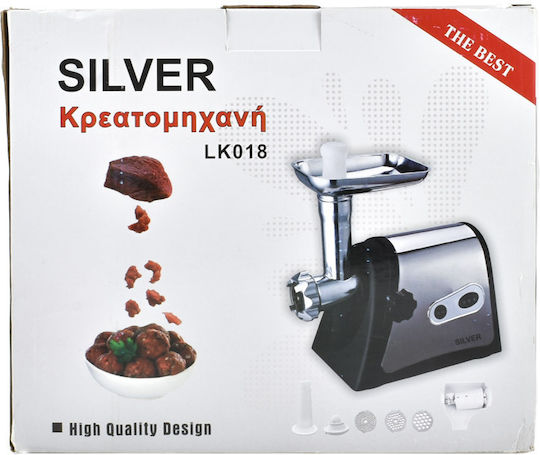 Silver LK018 Μηχανή Άλεσης Κιμά 2500W Ασημί