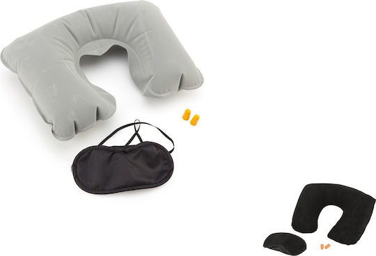 Travel Set Mask, Pillow and Earplugs Gray