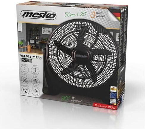 Mesko MS 7330 Tabletop Fan 90W Fan Diameter 50cm Black
