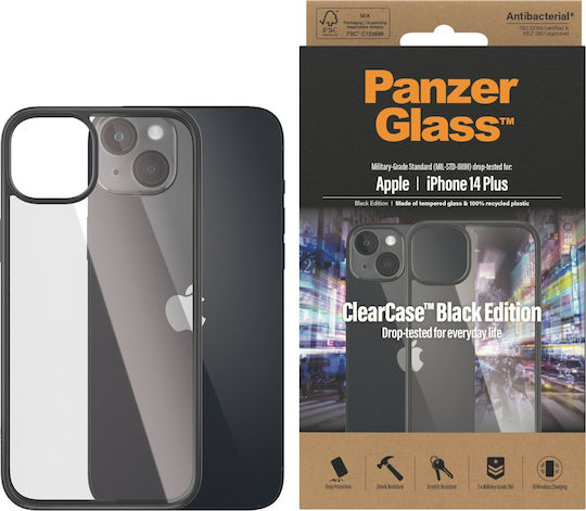 PanzerGlass Clearcase Antibacterial Umschlag Rückseite Kunststoff Schwarz (iPhone 14 Plus) 0407