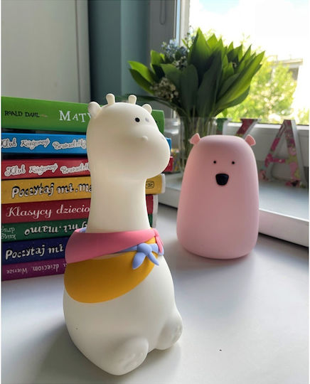 Rabbit & Friends Lămpi De Veghe Pentru Copii LED Girafă USB Albă