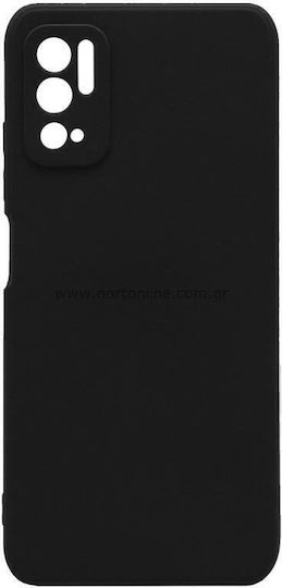 iNOS Liquid Silicon Back Cover Σιλικόνης Μαύρο (Redmi Note 10 5G / Poco M3 Pro)
