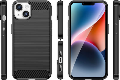 Hurtel Carbon Back Cover Σιλικόνης Μαύρο (iPhone 14)