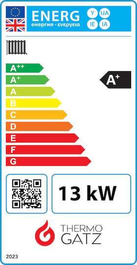 Thermogatz TGM-003 Fontă Soba pe lemne cu Cuptor 13kW Negru