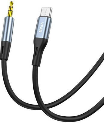 Vipfan Vipfan L06 USB 2.0 Cable USB-C male - 3.5mm Gray 1m
