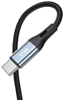 Vipfan Vipfan L06 USB 2.0 Cable USB-C male - 3.5mm Gray 1m
