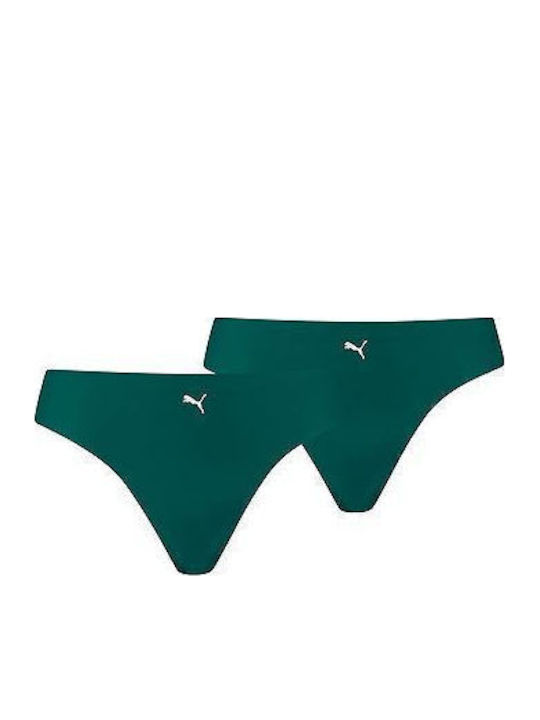 Γυναικεία String 2Pack χωρίς Ραφές Πράσινα