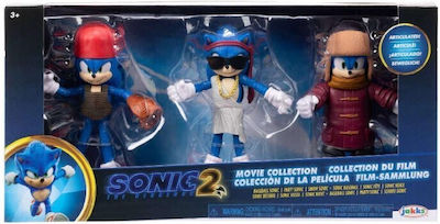 Jakks Pacific Παιχνίδι Μινιατούρα Sonic Baseball, Party & Snow Sonic για 3+ Ετών 10εκ.