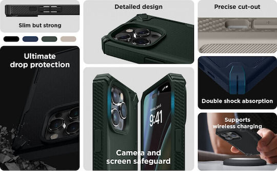 Elago Armor Back Cover Silicone Dark Green (iPhone 14 Pro)