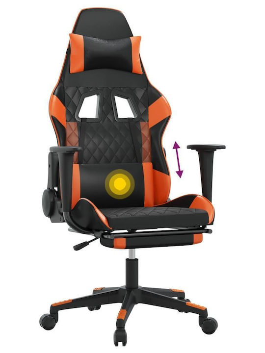 vidaXL 345528 Gaming Stuhl mit Fußstütze Black / Orange