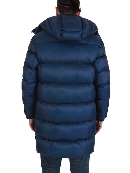 Hugo Boss Ανδρικό Χειμωνιάτικο Μπουφάν Puffer Navy Μπλε