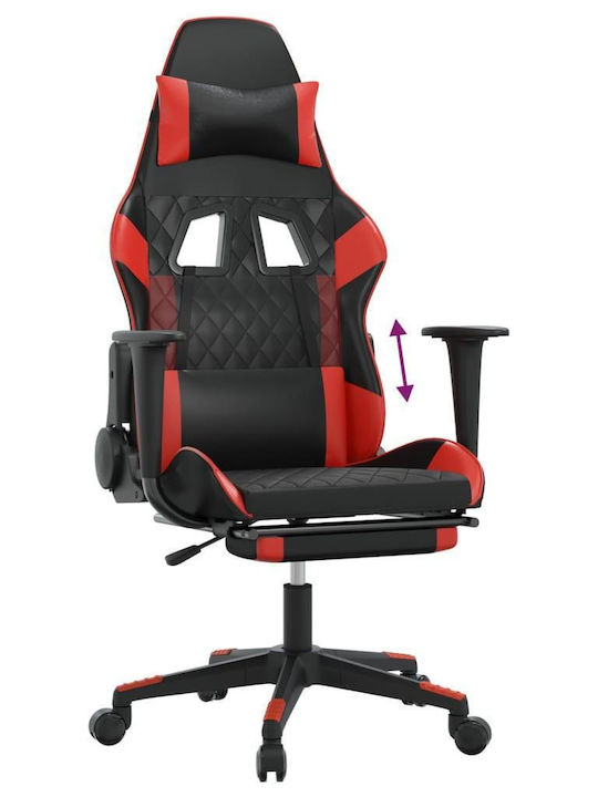 vidaXL 3143765 Gaming Stuhl mit Fußstütze Black/Red
