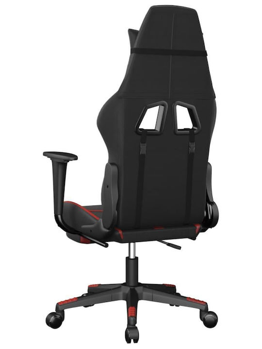 vidaXL 345435 Gaming Chair with Footrest Black/Red