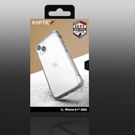 Raptic X-Doria Air Back Cover Plastic / Silicon Argintiu (iPhone 14)