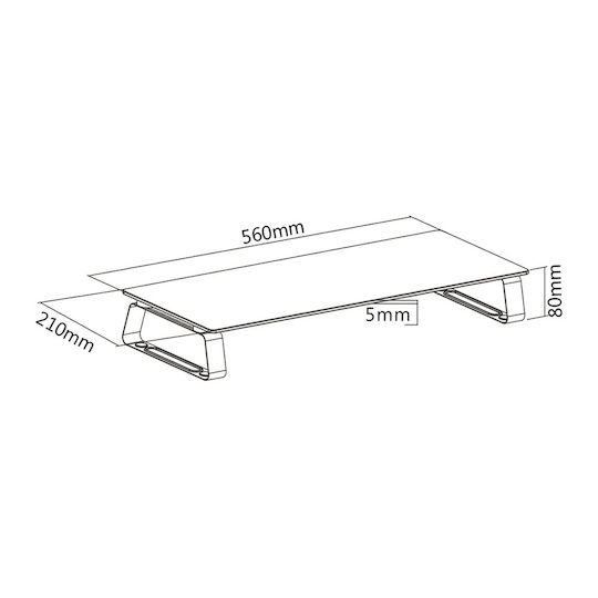 Stell Accessories SOS 5000 Suport Birou Monitor Transparentă