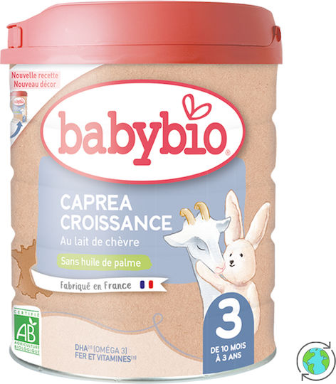 Babybio Γάλα σε Σκόνη Caprea 3 Κατσικίσιο Χωρίς Γλουτένη για 10+ Μηνών 800gr