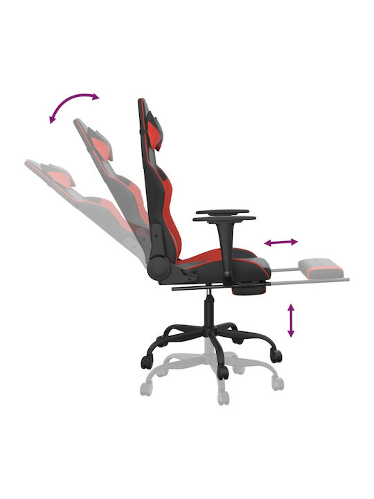 vidaXL 345412 Gaming Stuhl mit Fußstütze Black/Red