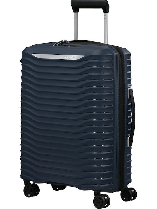 Samsonite Upscape Cabin Hard Navy Blue Suitcase With 4 Wheels Height 55cm