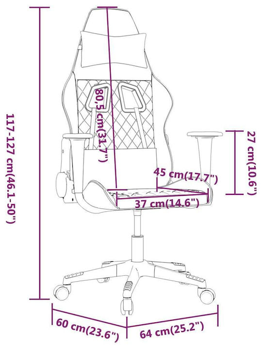 vidaXL 3143760 Gaming Stuhl Black/Burgundy