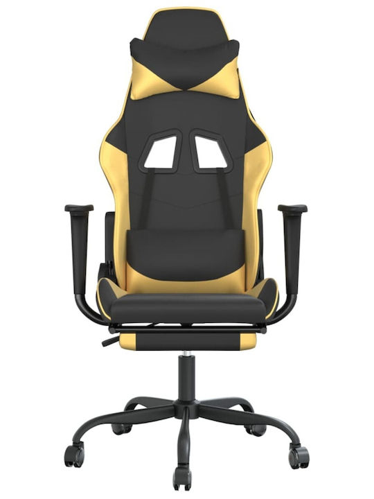 vidaXL 345413 Gaming Stuhl mit Fußstütze Black / Yellow