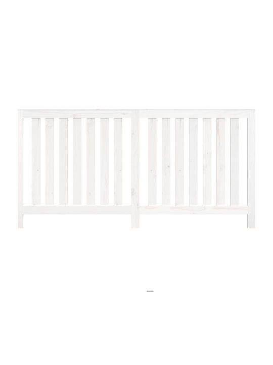 vidaXL Калориферно Капаче от Масивно Дърво Бяло 169x19x84см