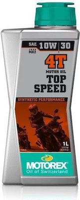 Motorex Top Speed 4T Synthetic Motorcycle Oil for Four-Stroke Engines 10W-30 1lt