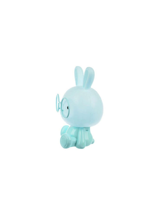 Led Kids Decorative Lamp Bunny Blue 15x15x25εκ.