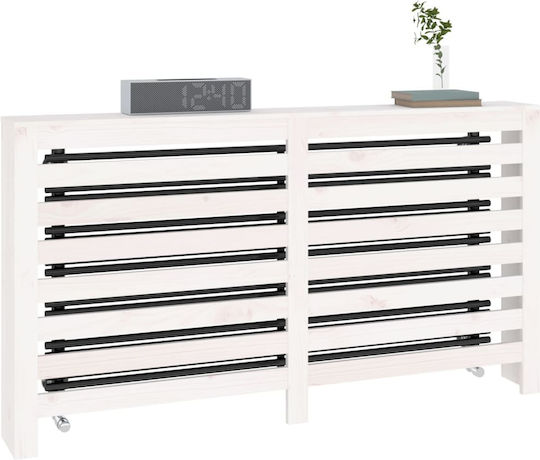 vidaXL Heizkörperabdeckung aus Massives Holz Weiß 153x19x84cm