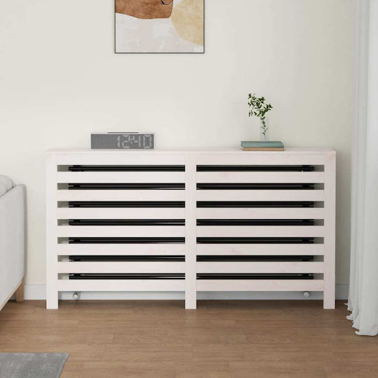 vidaXL Heizkörperabdeckung aus Massives Holz Weiß 153x19x84cm